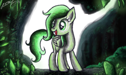 Size: 854x512 | Tagged: safe, artist:dreamyskies, derpibooru exclusive, imported from derpibooru, oc, oc only, oc:dreamer skies, pegasus, pony, amazed, cavern, detailed background, emerald, female, gem, gem cave, jewel, jewels, looking up, mare, open mouth, pegasus oc, reflection, rule 63, shine, shining, signature, solo, standing, wings