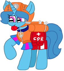 Size: 971x1080 | Tagged: safe, artist:徐詩珮, imported from derpibooru, spring rain, pony, series:sprglitemplight diary, series:sprglitemplight life jacket days, series:springshadowdrops diary, series:springshadowdrops life jacket days, alternate universe, blowing whistle, clothes, cute, female, lifeguard, lifeguard spring rain, mare, paw patrol, simple background, transparent background, whistle, zuma (paw patrol)