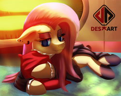 Size: 4234x3372 | Tagged: safe, artist:rhinaldy, imported from derpibooru, fluttershy, pegasus, pony, boots, ear piercing, female, fluttergoth, mare, piercing, pillow, shoes, solo