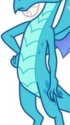 Size: 1473x2629 | Tagged: safe, artist:tomfraggle, edit, imported from derpibooru, vector edit, princess ember, dragon, school daze, belly, cropped, dragoness, female, hand on hip, hands on hip, pictures of bellies, simple background, solo, transparent background, vector