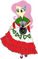 Size: 657x1024 | Tagged: safe, artist:syringe-rifle-hornet, imported from derpibooru, fluttershy, equestria girls, female, mexican, mexican independence day, mexico, palindrome get, regional suit, september 16th, simple background, solo, transparent background