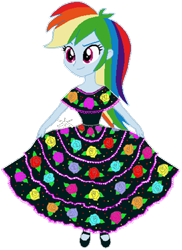 Size: 744x1024 | Tagged: safe, artist:syringe-rifle-hornet, imported from derpibooru, rainbow dash, equestria girls, female, mexican, mexican independence day, mexico, regional suit, simple background, solo, transparent background