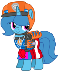 Size: 876x1046 | Tagged: safe, artist:徐詩珮, imported from derpibooru, spring rain, pony, series:sprglitemplight diary, series:sprglitemplight life jacket days, series:springshadowdrops diary, series:springshadowdrops life jacket days, alternate universe, clothes, cute, dino rescue, female, lifeguard, lifeguard spring rain, mare, paw patrol, simple background, transparent background, whistle, zuma (paw patrol)