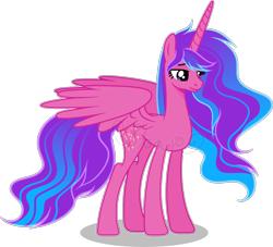 Size: 1710x1553 | Tagged: safe, artist:star-gaze-pony, imported from derpibooru, oc, oc only, oc:melody aurora, alicorn, pony, alicorn oc, female, horn, offspring, older, parent:flash sentry, parent:twilight sparkle, parents:flashlight, simple background, solo, transparent background, wings