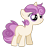 Size: 1280x1280 | Tagged: safe, artist:rubyg242, imported from derpibooru, oc, oc only, pony, unicorn, female, filly, magical lesbian spawn, offspring, parent:scootaloo, parent:sweetie belle, parents:scootabelle, simple background, solo, transparent background