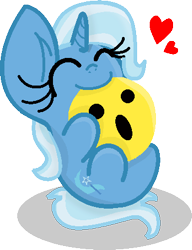 Size: 348x453 | Tagged: safe, artist:grapefruitface1, derpibooru exclusive, imported from derpibooru, trixie, original species, pony, base used, chibi, eyes closed, female, grapefruit, grapexie, heart, love, male, nom, shipping, simple background, solo, straight, transparent background