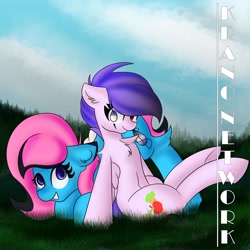 Size: 4096x4096 | Tagged: safe, artist:kranonetwork, imported from derpibooru, oc, pegasus, pony, art trade, field, shipping, sitting