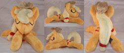 Size: 4671x2000 | Tagged: safe, artist:bastler, imported from derpibooru, applejack, earth pony, pony, eyes closed, female, freckles, irl, mare, photo, plushie, sleeping, solo