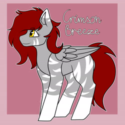 Size: 2449x2449 | Tagged: safe, artist:crimson-breeze, imported from derpibooru, oc, oc only, oc:crimson breeze, pegasus, pony, pegasus oc, solo, wings