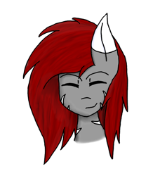 Size: 796x872 | Tagged: safe, artist:crimson-breeze, imported from derpibooru, oc, oc only, oc:crimson breeze, pony, bust, eyes closed, head, simple background, solo, white background