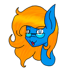 Size: 672x704 | Tagged: safe, artist:crimson-breeze, imported from derpibooru, oc, oc only, oc:goldie, pony, bust, glasses, head, simple background, solo, transparent background