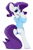 Size: 1968x3000 | Tagged: safe, artist:skitsniga, edit, editor:xbi, imported from derpibooru, rarity, pony, unicorn, bipedal, butt, clothes, dock, female, high res, looking at you, looking back, looking back at you, mare, pajamas, plot, rearity, simple background, solo, white background