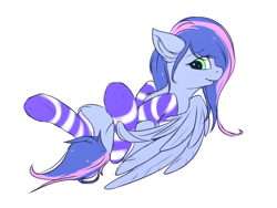 Size: 1600x1200 | Tagged: safe, artist:snowstormbat, imported from derpibooru, oc, oc only, oc:starlight moon, pegasus, pony, clothes, simple background, socks, solo, striped socks, white background