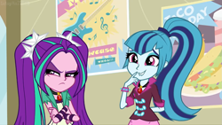 Size: 1417x797 | Tagged: safe, imported from derpibooru, screencap, aria blaze, sonata dusk, equestria girls, rainbow rocks, female, lip bite, pouting