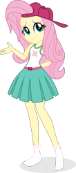 Size: 2631x5973 | Tagged: safe, artist:punzil504, edit, editor:grapefruitface, imported from derpibooru, fluttershy, equestria girls, 90s grunge fluttershy, cap, clothes, female, hat, simple background, socks, solo, transparent background, vector