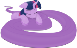 Size: 12094x7559 | Tagged: safe, artist:suspega, artist:tiwake, derpibooru exclusive, imported from derpibooru, twilight sparkle, lamia, original species, pony, unicorn, .svg available, absurd resolution, colored, cute, eyes closed, female, lamiafied, mare, onomatopoeia, simple background, sleeping, solo, sound effects, species swap, story included, svg, tail pillow, transparent background, twiabetes, twilamia, twilight snakle, vector, wingless