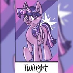 Size: 750x750 | Tagged: safe, alternate version, artist:just.chaira, imported from derpibooru, twilight sparkle, alicorn, pony, abstract background, female, mare, raised hoof, solo, twilight sparkle (alicorn), zoom layer