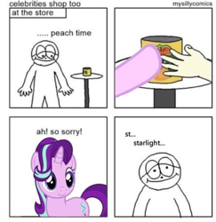 Size: 942x969 | Tagged: safe, artist:claire, artist:luckreza8, edit, imported from derpibooru, starlight glimmer, human, pony, unicorn, comic, female, funny, mare, mysillycomics, shitposting, tumblr