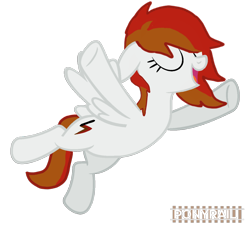 Size: 1164x1055 | Tagged: safe, artist:indonesiarailroadpht, artist:ponyrailartist, imported from derpibooru, oc, oc only, pegasus, pony, flying, pegasus oc, raffle prize, show accurate, simple background, transparent background, watermark, wings