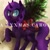 Size: 500x500 | Tagged: artist needed, source needed, safe, artist:ponyshot, imported from derpibooru, oc, oc:nyx, alicorn, pony, album cover, christmas, female, filly, glasses, greenery, holiday, nyxmas, ribbon, slit pupils, smiling, tree