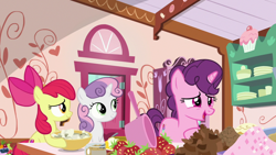 Size: 1920x1080 | Tagged: safe, imported from derpibooru, screencap, apple bloom, sugar belle, sweetie belle, the big mac question