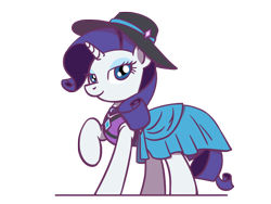 Size: 1800x1350 | Tagged: safe, artist:flutterluv, imported from derpibooru, rarity, pony, unicorn, equestria girls, equestria girls series, clothes, dress, equestria girls outfit, equestria girls ponified, female, hat, looking at you, mare, ponified, simple background, solo, transparent background