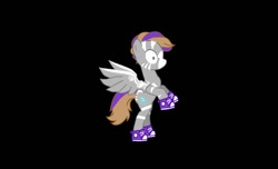 Size: 1184x720 | Tagged: safe, artist:wolfboi10, imported from derpibooru, oc, oc only, oc:emillio, pegasus, pony, pony creator, black background, simple background, solo, wings