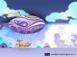 Size: 1067x800 | Tagged: safe, artist:inkynotebook, imported from derpibooru, airship, cover art, no pony, outdoors