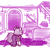 Size: 640x600 | Tagged: safe, artist:ficficponyfic, imported from derpibooru, part of a set, oc, oc only, oc:mulberry telltale, cyoa:madness in mournthread, boots, clothes, couch, cyoa, dresser, ears up, enchanted rope, flower, headband, insect swarm, interior, looking away, magic barrier, magical insect, monochrome, neckerchief, pitchfork, railing, rope, rug, shawl, shield, shoes, shovel, stars, story included