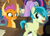 Size: 396x286 | Tagged: safe, imported from derpibooru, screencap, gallus, sandbar, smolder, twilight sparkle, alicorn, dragon, earth pony, griffon, pony, a rockhoof and a hard place, base, butt, cropped, cropped tail, cute, dragoness, duo focus, female, looking at each other, looking back, offscreen character, open mouth, plot, smiling, twibutt, twilight sparkle (alicorn)