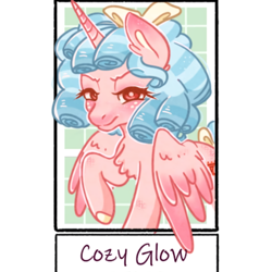 Size: 1080x1080 | Tagged: safe, alternate version, artist:madness_tears_of_shokkito, imported from derpibooru, cozy glow, alicorn, pony, alicornified, bow, chest fluff, cozycorn, female, filly, hair bow, race swap, raised hoof, solo