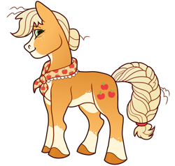 Size: 1100x1045 | Tagged: safe, artist:malphym, imported from derpibooru, applejack, earth pony, pony, alternate hairstyle, description is relevant, female, implied appledash, implied appletrix, implied lesbian, implied shipping, mare, markings, older, older applejack, simple background, solo, transparent background, unshorn fetlocks