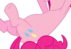 Size: 1777x1229 | Tagged: safe, artist:slb94, edit, imported from derpibooru, vector edit, pinkie pie, earth pony, pony, too many pinkie pies, belly, cropped, open mouth, pictures of bellies, simple background, solo, transparent background, vector