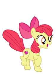 Size: 728x961 | Tagged: safe, artist:gmaplay, imported from derpibooru, apple bloom, earth pony, pony, cute, jumping, simple background, solo, transparent background