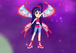 Size: 986x698 | Tagged: safe, artist:selenaede, artist:user15432, imported from derpibooru, fairy, human, equestria girls, barely eqg related, base used, believix, boots, clothes, crossover, equestria girls style, equestria girls-ified, fairy wings, fingerless gloves, gloves, headband, high heel boots, high heels, musa, pink shoes, pink wings, rainbow s.r.l, shoes, solo, wings, winx club