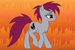 Size: 1800x1200 | Tagged: safe, artist:champion-of-namira, imported from derpibooru, oc, oc only, oc:ember shadow, earth pony, pony, female, fire, mare, solo