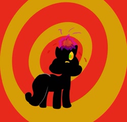 Size: 939x901 | Tagged: safe, artist:thatknuxandsilverfan, imported from derpibooru, roseluck, oc, oc:swirlee doo, oc:tulip twist, earth pony, pony, unicorn, commissioner:bigonionbean, cutie mark, fusion, fusion:tulip twist, multiple eyes, shadow, writer:bigonionbean