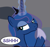 Size: 831x784 | Tagged: safe, artist:j5a4, edit, imported from derpibooru, princess luna, alicorn, pony, comic:surprise, covering mouth, cropped, gray background, hoof over mouth, looking left, magic, magic aura, reaction image, shhh, simple background, solo