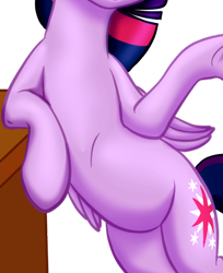 Size: 393x482 | Tagged: safe, artist:silfoe, artist:vasillium, edit, imported from derpibooru, twilight sparkle, alicorn, pony, royal sketchbook, belly, bipedal, bipedal leaning, cropped, leaning, pictures of bellies, simple background, solo, transparent background, twilight sparkle (alicorn)