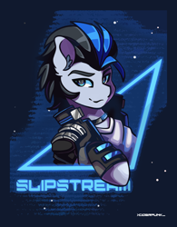 Size: 1720x2200 | Tagged: safe, artist:ciderpunk, imported from derpibooru, oc, clothes, commission, cyberpunk, retrowave, synthwave