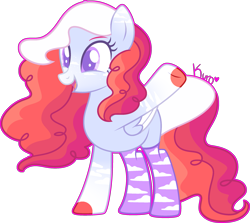 Size: 2473x2207 | Tagged: safe, artist:kurosawakuro, imported from derpibooru, oc, oc only, pegasus, pony, base used, clothes, female, magical lesbian spawn, mare, offspring, parent:pinkie pie, parent:rainbow dash, parents:pinkiedash, simple background, socks, solo, transparent background, two toned wings, wings