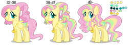 Size: 2750x1000 | Tagged: safe, artist:choisky13, imported from derpibooru, fluttershy, pony, alternate hairstyle, older, simple background, solo, transparent background