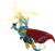 Size: 1280x1206 | Tagged: safe, artist:mlp-trailgrazer, imported from derpibooru, oc, oc only, oc:cosmo, dragon, beta ray bill, clothes, cosplay, costume, male, mallet, simple background, solo, transparent background