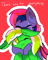 Size: 1600x2000 | Tagged: safe, artist:snowcicle, imported from derpibooru, oc, oc only, oc:gumdrops, oc:skarlet burn, bat pony, pegasus, pony, cuddling, floppy ears, happy, happy couple, smiling, snuggling