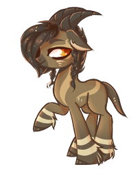 Size: 876x1073 | Tagged: safe, artist:misspinka, imported from derpibooru, oc, oc only, oc:marlin, earth pony, pony, horns, male, simple background, solo, stallion, transparent background