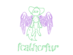 Size: 2048x1536 | Tagged: safe, artist:featherfur, imported from derpibooru, fox, wolf, folded wings, furry, logo, text, wings