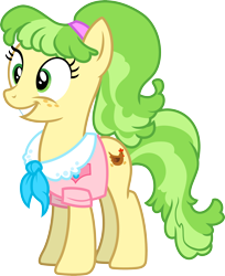 Size: 3000x3669 | Tagged: safe, artist:jeatz-axl, imported from derpibooru, chickadee, ms. peachbottom, earth pony, pony, clothes, cute, female, high res, mare, simple background, smiling, solo, surprised, transparent background, vector
