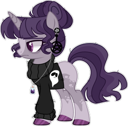 Size: 2225x2199 | Tagged: safe, artist:kurosawakuro, imported from derpibooru, oc, oc only, pony, unicorn, base used, clothes, female, magical lesbian spawn, mare, offspring, parent:maud pie, parent:twilight sparkle, parents:twimaud, simple background, solo, sweater, transparent background