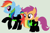 Size: 609x400 | Tagged: safe, artist:jadeharmony, artist:jadethepegasus, artist:painterede, imported from derpibooru, rainbow dash, scootaloo, pegasus, pony, base used, clothes, duo, female, filly, gray background, mare, open mouth, raised hoof, simple background, the washouts, uniform, washouts uniform