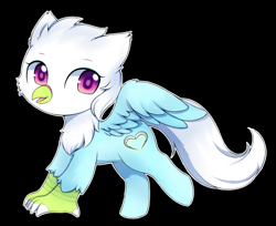 Size: 1759x1434 | Tagged: artist needed, safe, imported from derpibooru, oc, oc:furat feather, classical hippogriff, hippogriff, hybrid, chibi, ponygriff